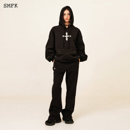 SMFK Compass Classic Cross Flared Sweatpants In Black – Fixxshop