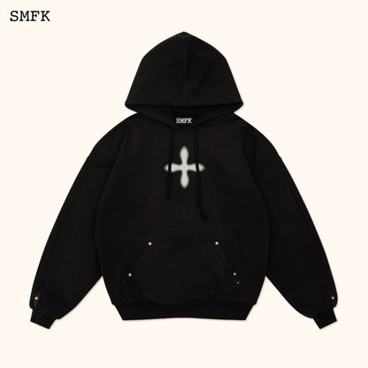 SMFK Compass Classic Cross Graffiti Black Hoodie