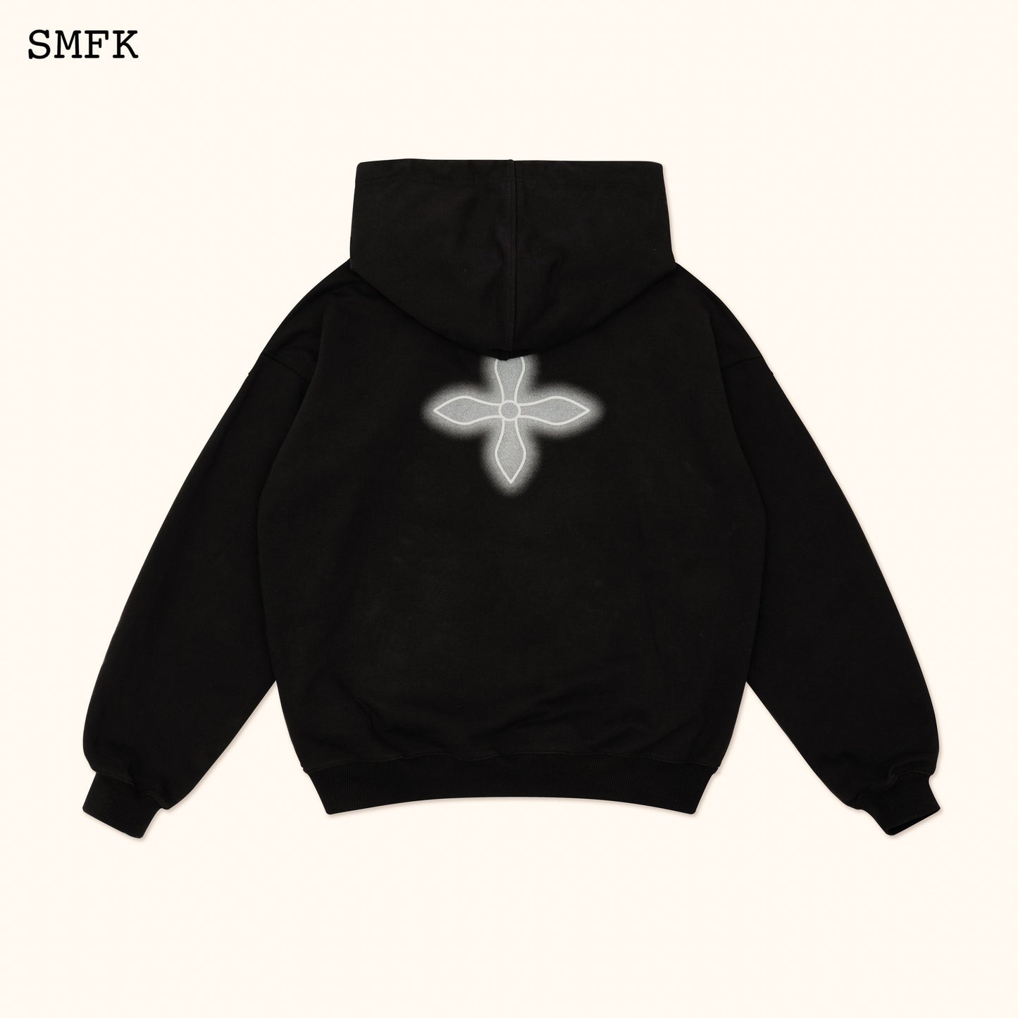 SMFK Compass Classic Cross Graffiti Black Hoodie