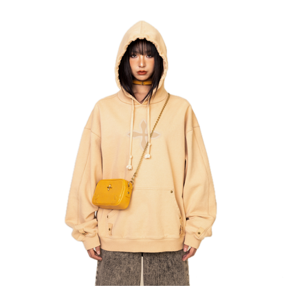 SMFK Compass Classic Cross Camping Hoodie In Wheat