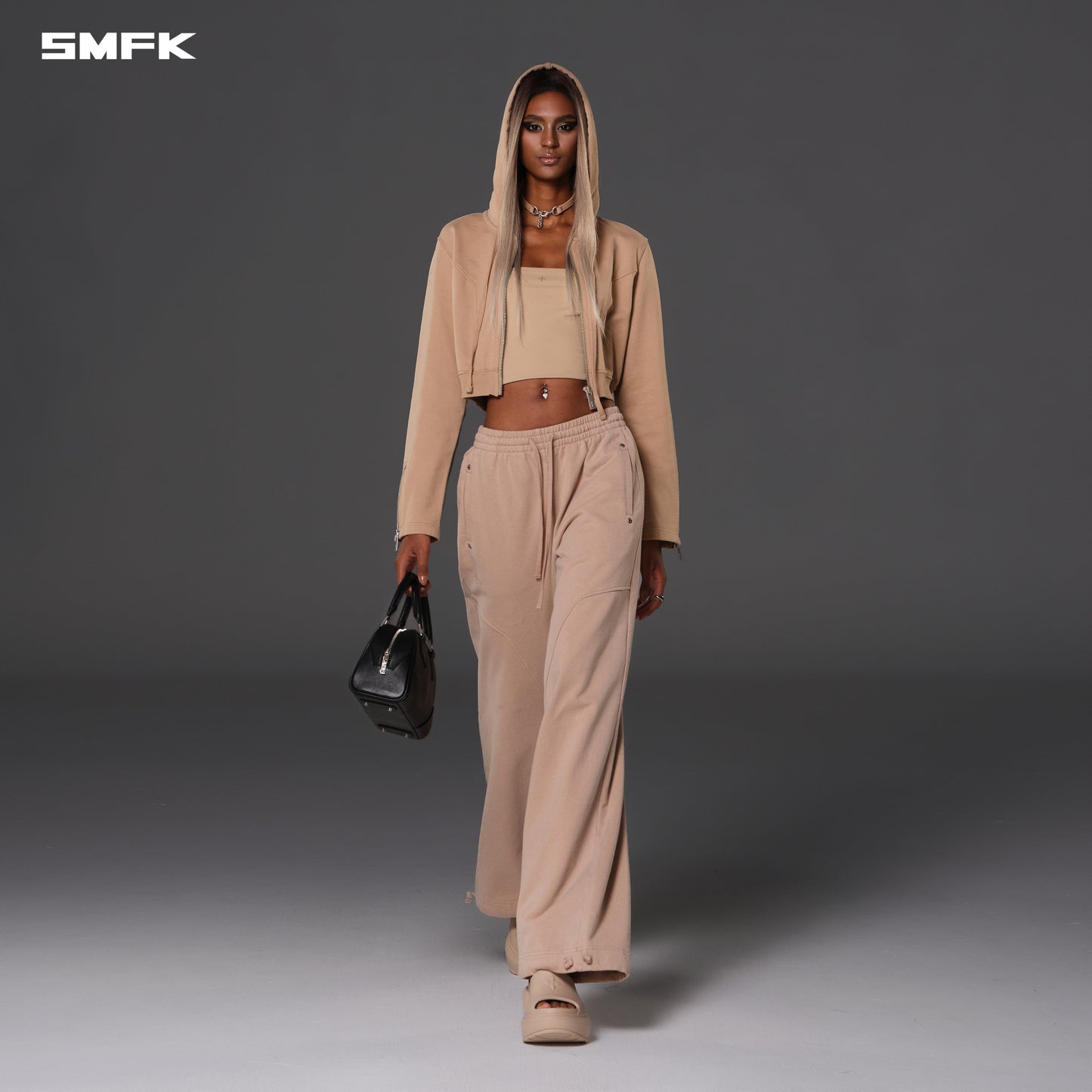 SMFK Permanent Slim Short Hoodie Cotton Wool Fresh Skin