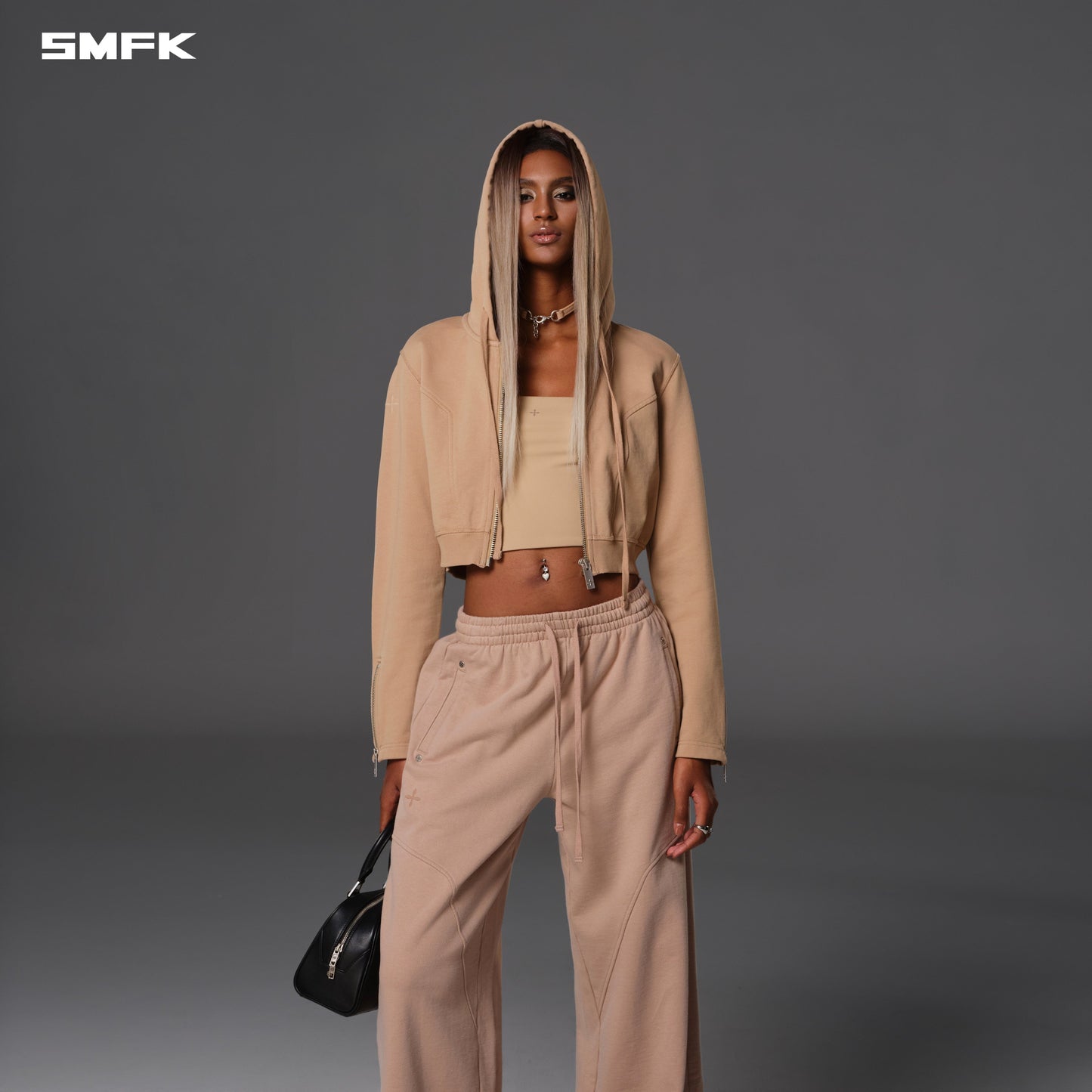 SMFK Permanent Slim Short Hoodie Cotton Wool Fresh Skin