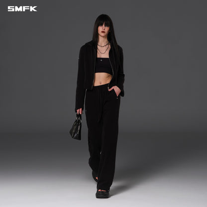 SMFK Permanent Prism Slim Hoodie Cotton Wool Silk Wild Black
