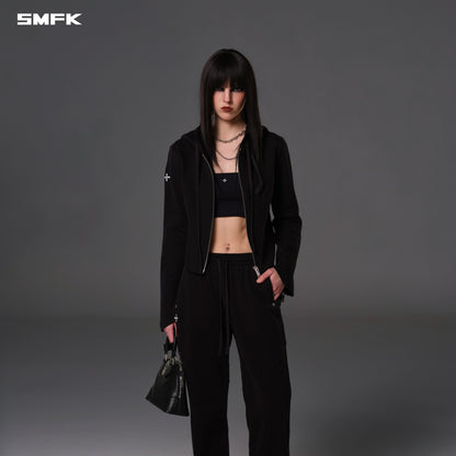 SMFK Permanent Prism Slim Hoodie Cotton Wool Silk Wild Black