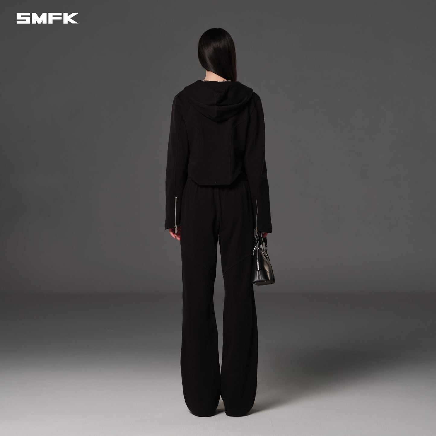 SMFK Permanent Prism Slim Hoodie Cotton Wool Silk Wild Black