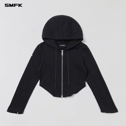 SMFK Permanent Prism Slim Hoodie Cotton Wool Silk Wild Black