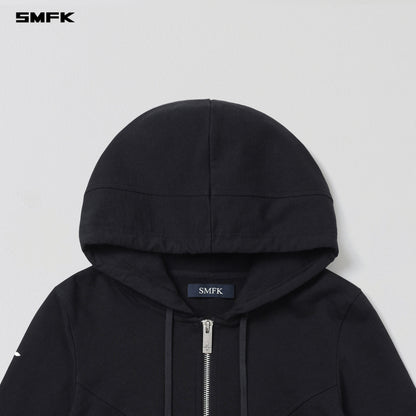 SMFK Permanent Prism Slim Hoodie Cotton Wool Silk Wild Black