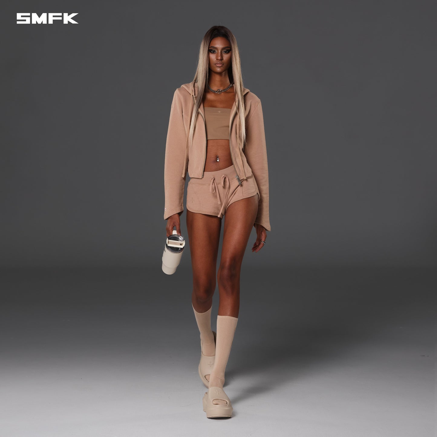 SMFK Permanent Prism Slim Hoodie Cotton Wool Silk Fresh Skin