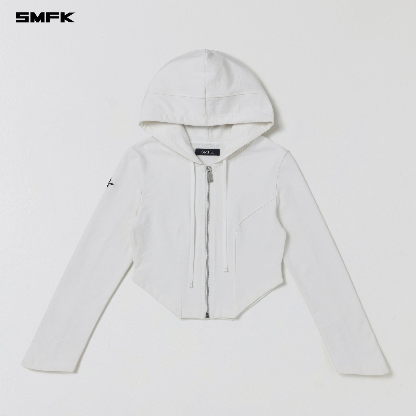 SMFK Permanent Prism Slim Hoodie Cotton Wool Silk Cloud White