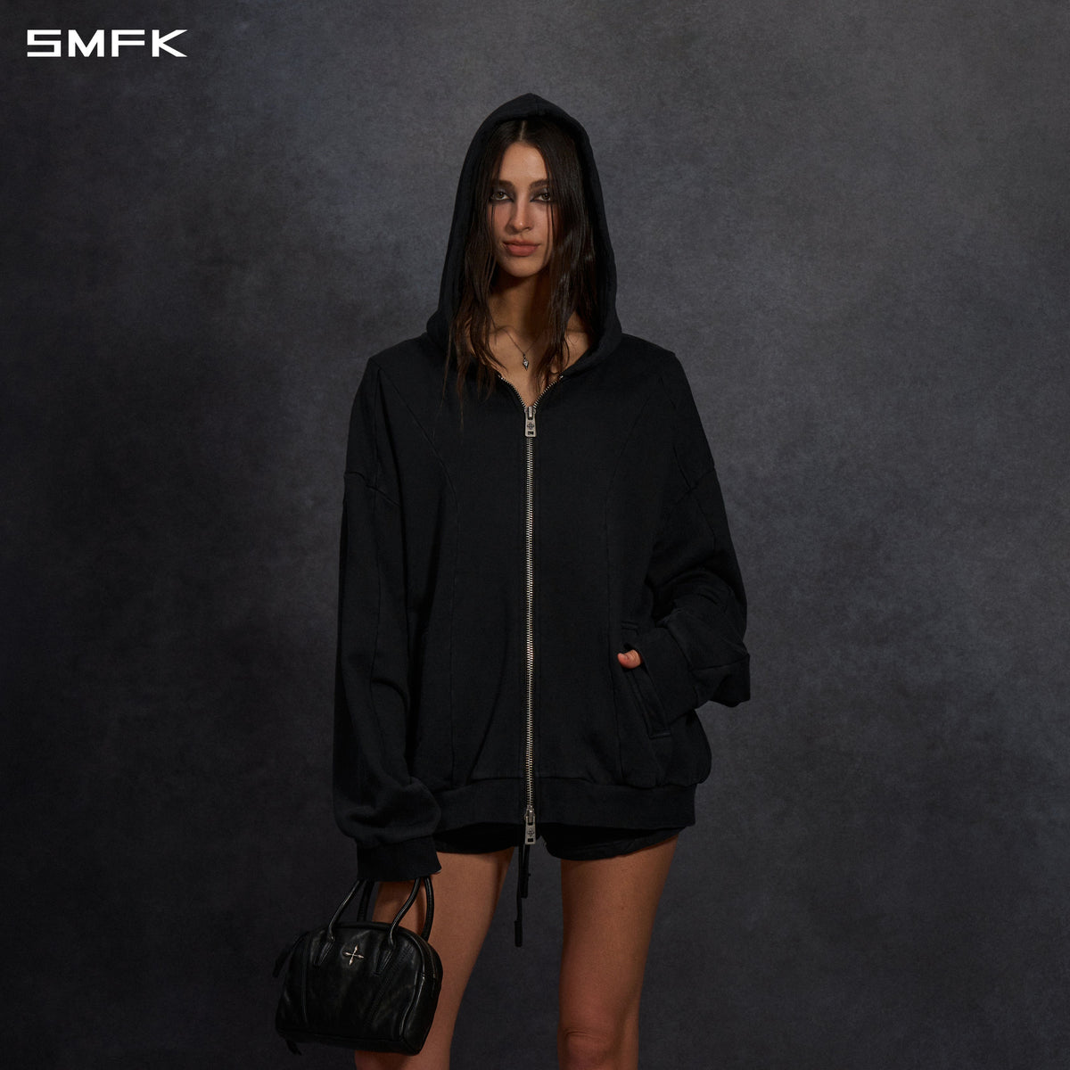 SMFK Myth Aeolus Evolve Massive Hood Jacket Cold Dye U Cold Dye Black