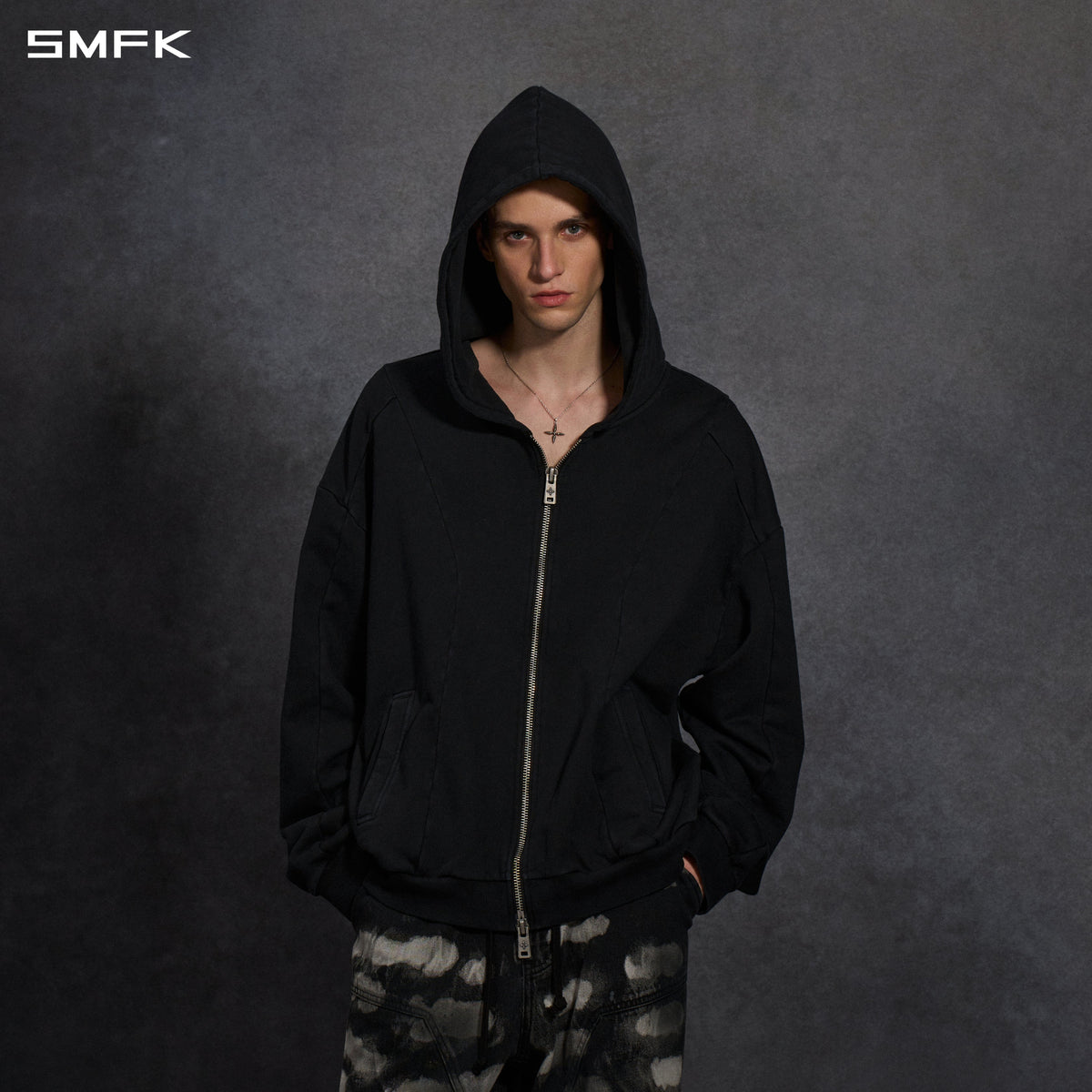 SMFK Myth Aeolus Evolve Massive Hood Jacket Cold Dye U Cold Dye Black
