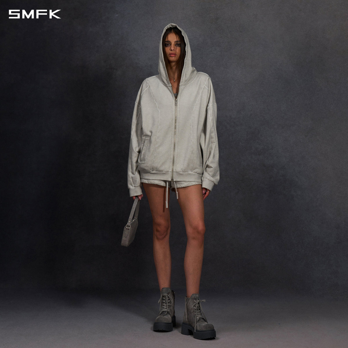 SMFK Myth Aeolus Evolve Massive Hood Jacket Cold Dye U Cloud Grey