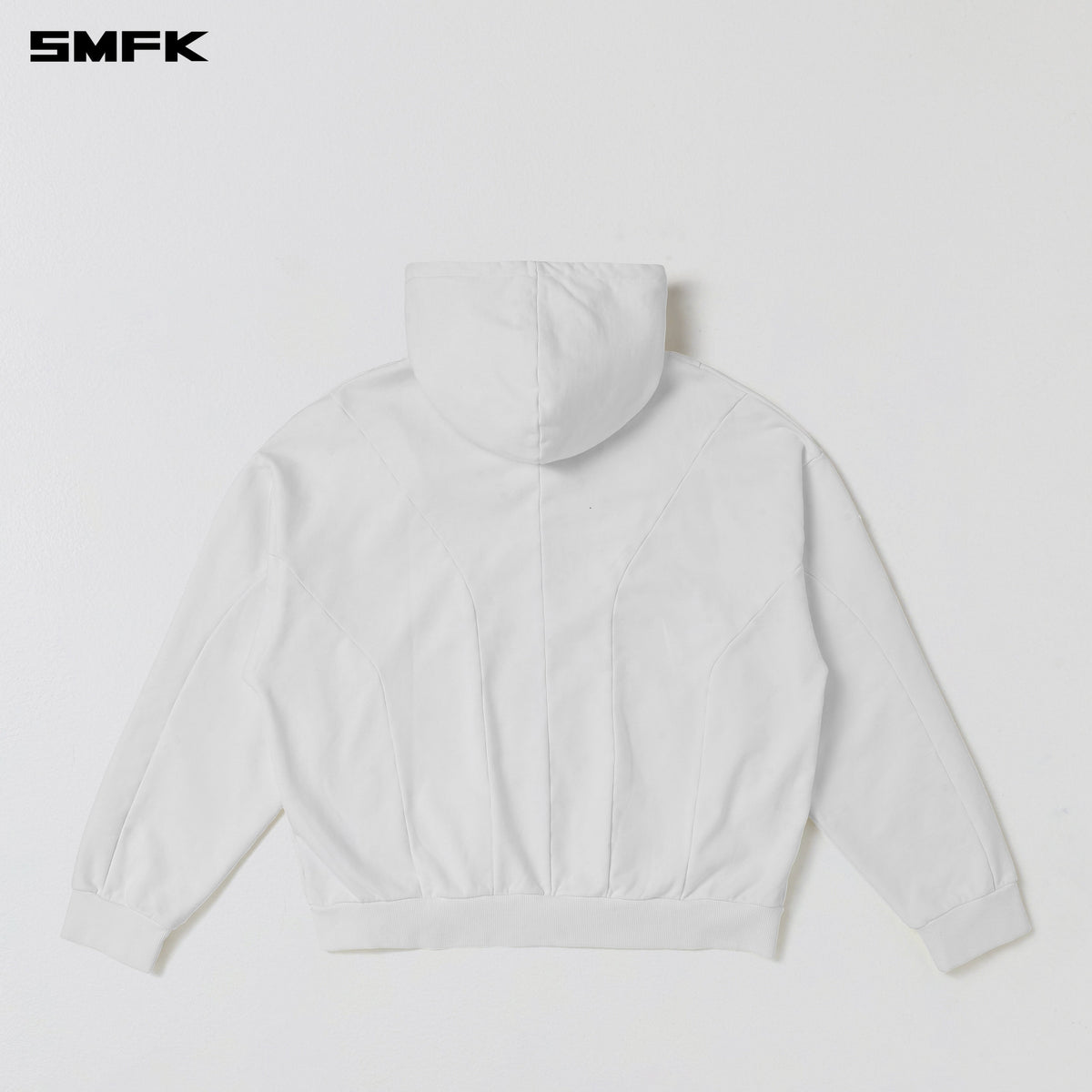 SMFK Vintage Muse Loose Zipper Sports Hoodie Cotton Cloud White