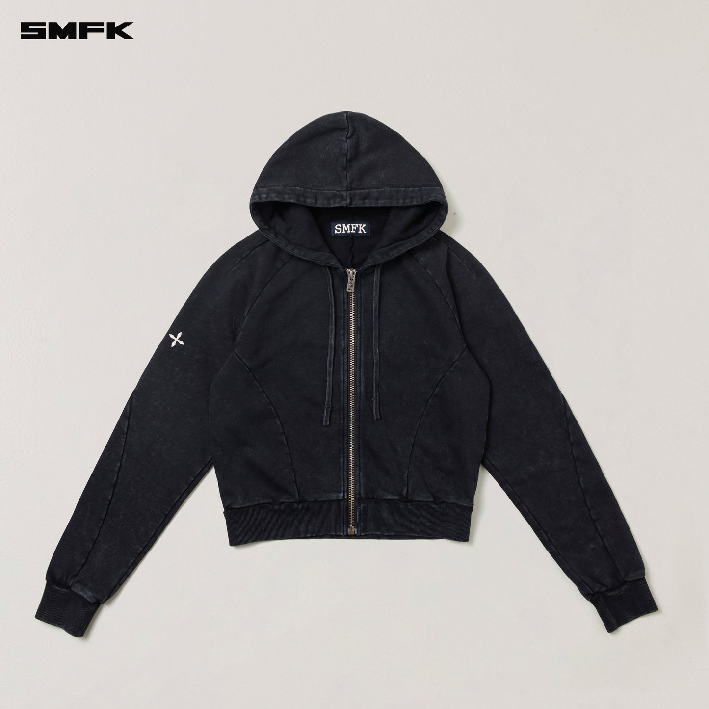 SMFK Vintage-Savage Sports Hoodie Fade Dye Vanish Black