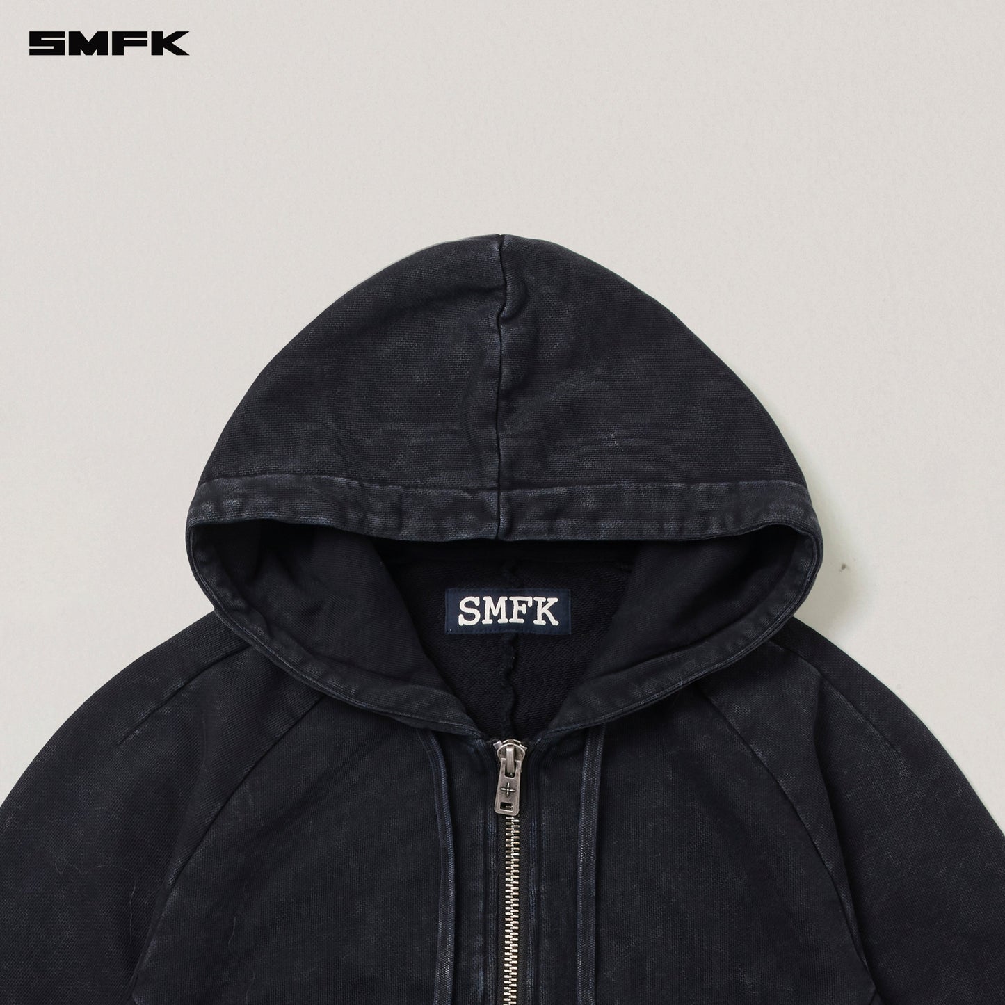 SMFK Vintage-Savage Sports Hoodie Fade Dye Vanish Black
