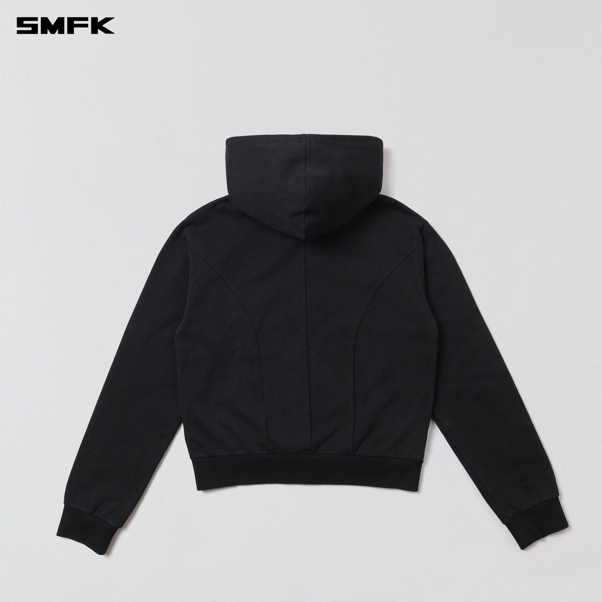 SMFK Vintage Muse Zipper Sports Hoodie Cotton Vanish Black