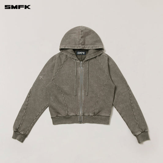 SMFK Vintage-Savage Sports Hoodie Fade Dye Vanish Brown