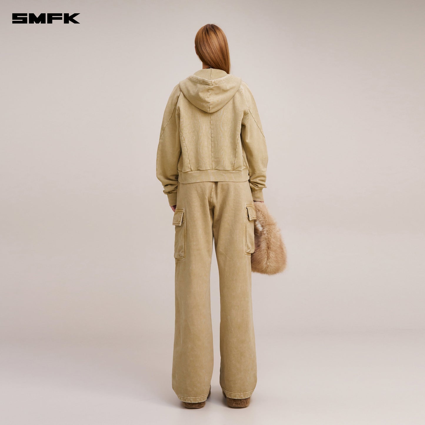 SMFK Vintage-Savage Sports Hoodie Fade Dye Vanish Sand