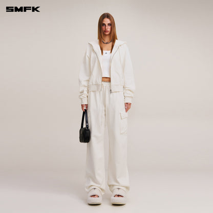 SMFK Vintage-Savage Sports Hoodie Snow Mountain White
