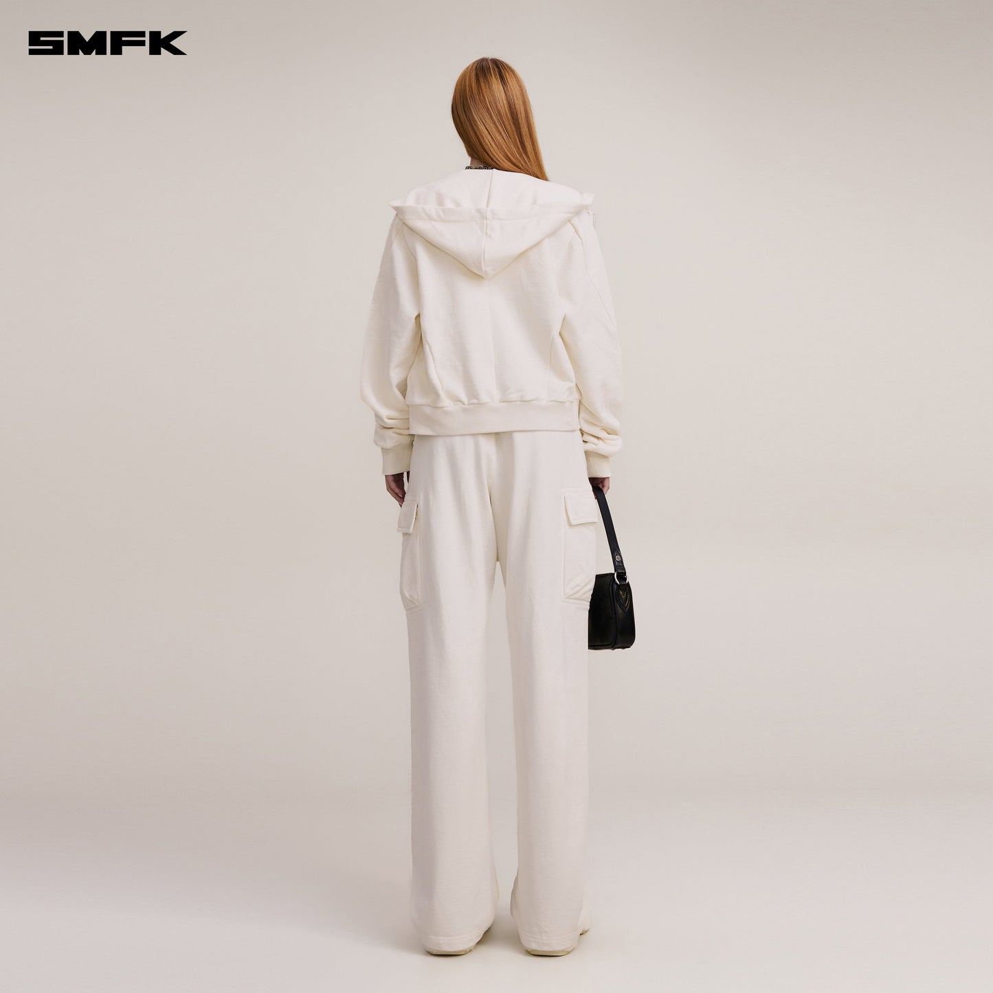 SMFK Vintage-Savage Sports Hoodie Snow Mountain White