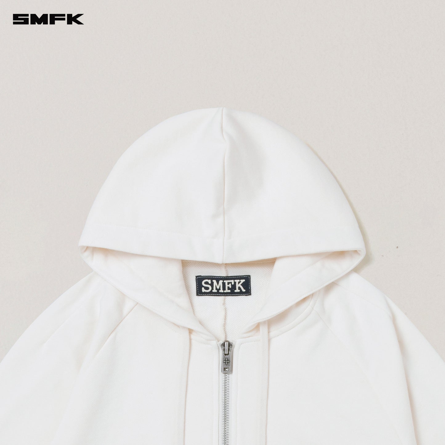 SMFK Vintage-Savage Sports Hoodie Snow Mountain White