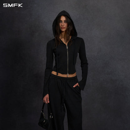 SMFK Myth Aeolus Evolve Slim Hood Jacket Cold Dye W Cold Dye Black