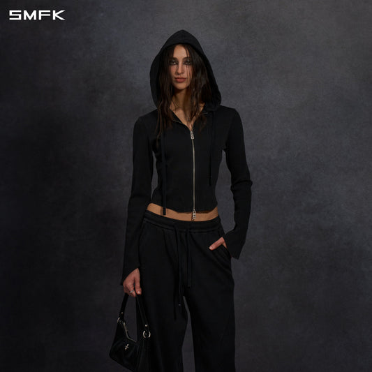 SMFK Myth Aeolus Evolve Slim Hood Jacket Cold Dye W Cold Dye Black