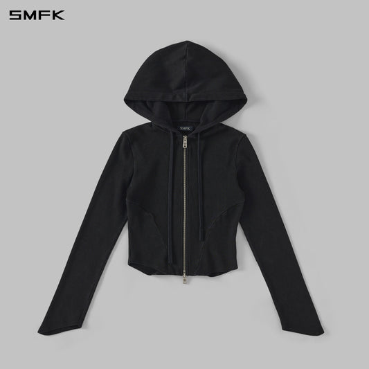SMFK Myth Aeolus Evolve Slim Hood Jacket Cold Dye W Cold Dye Black
