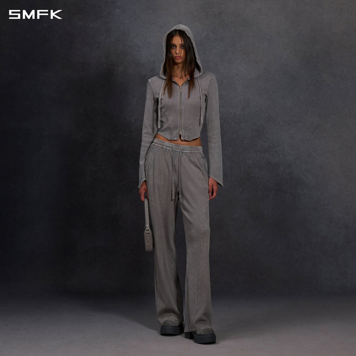 SMFK Myth Aeolus Evolve Slim Hood Jacket Cold Dye W Cold Dye Grey