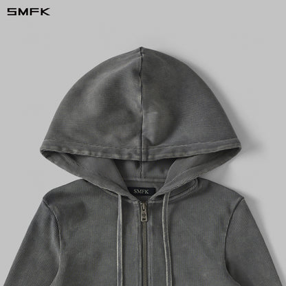 SMFK Myth Aeolus Evolve Slim Hood Jacket Cold Dye W Cold Dye Grey