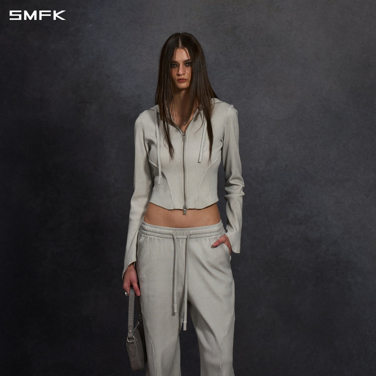 SMFK Myth Aeolus Evolve Slim Hood Jacket Cold Dye W Cloud Grey