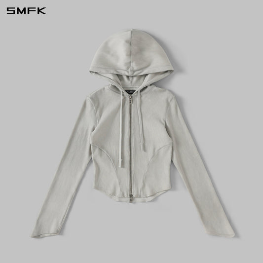 SMFK Myth Aeolus Evolve Slim Hood Jacket Cold Dye W Cloud Grey