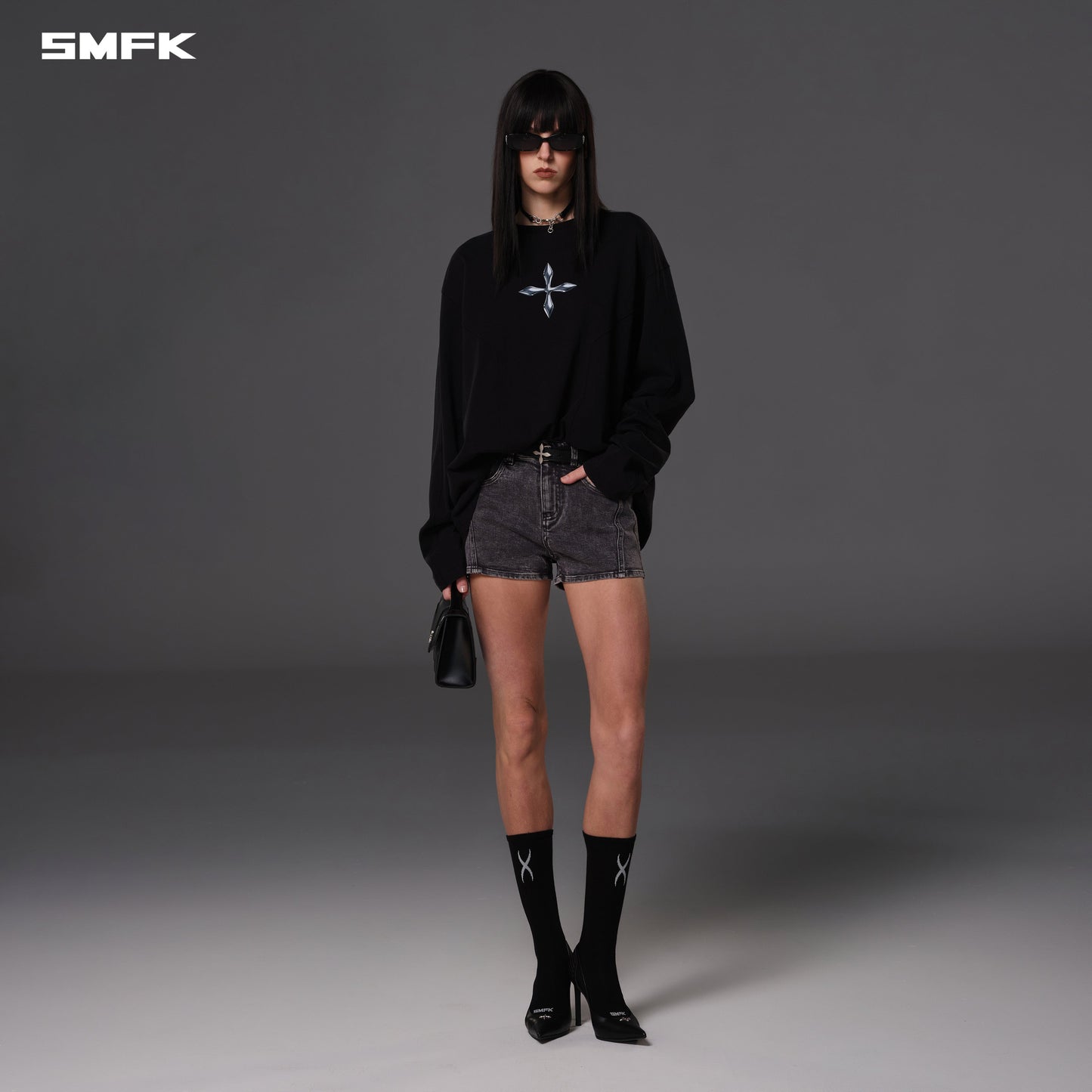 SMFK Future Reflection Pullover Wool Cotton Wild Black