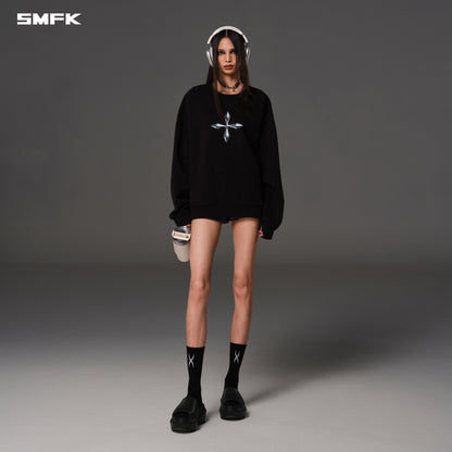 SMFK Future Reflection Massive Pullover Cotton Wool Wild Black