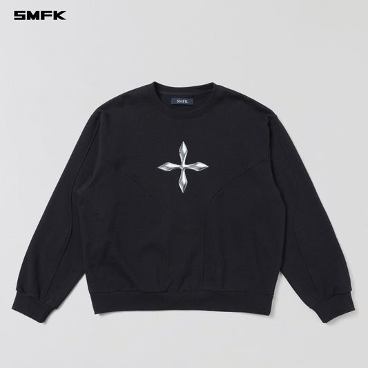 SMFK Future Reflection Massive Pullover Cotton Wool Wild Black