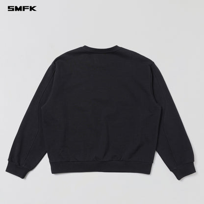SMFK Future Reflection Massive Pullover Cotton Wool Wild Black