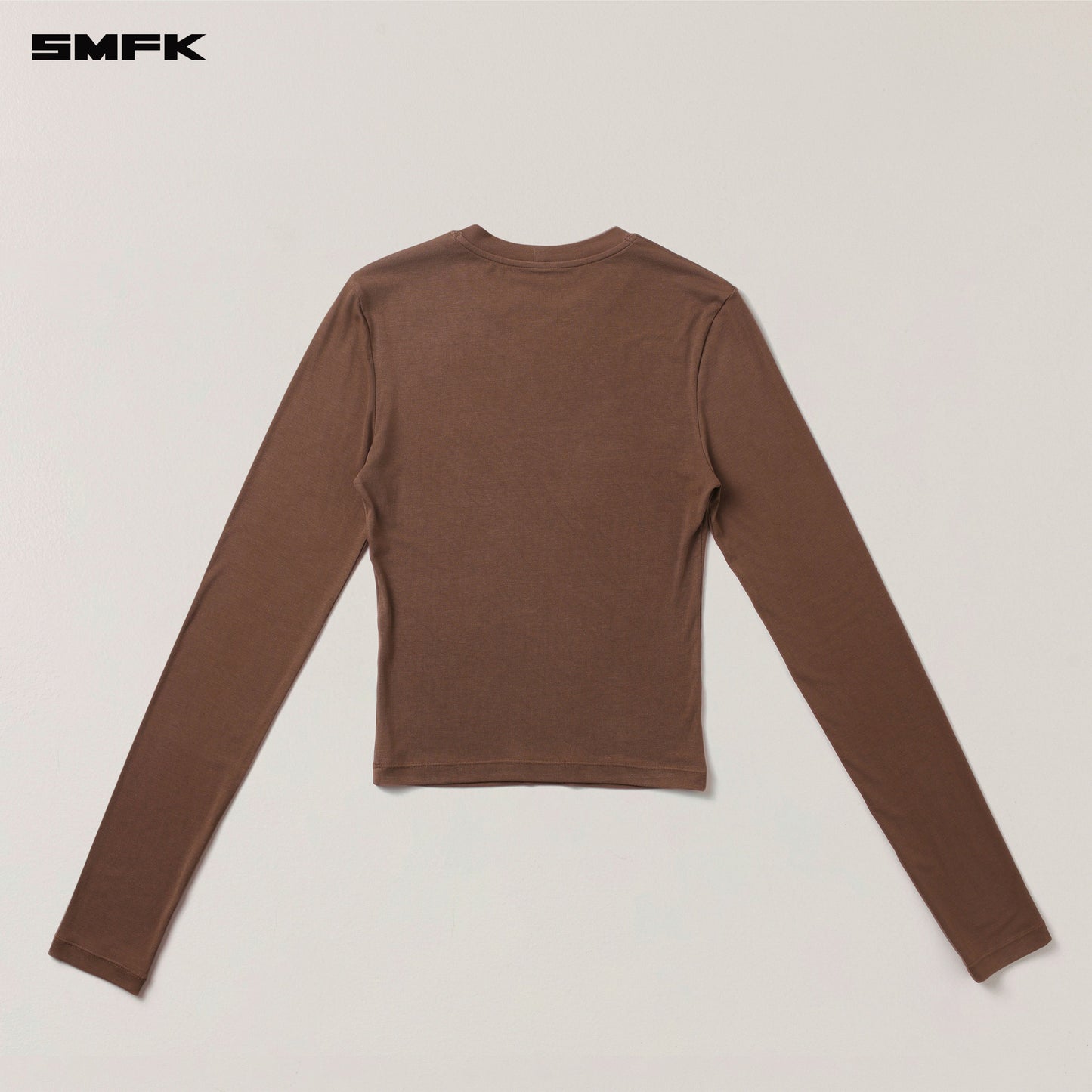 SMFK Compass Original Badge Slim-Fit Sports Pullover Wild Horse Brown