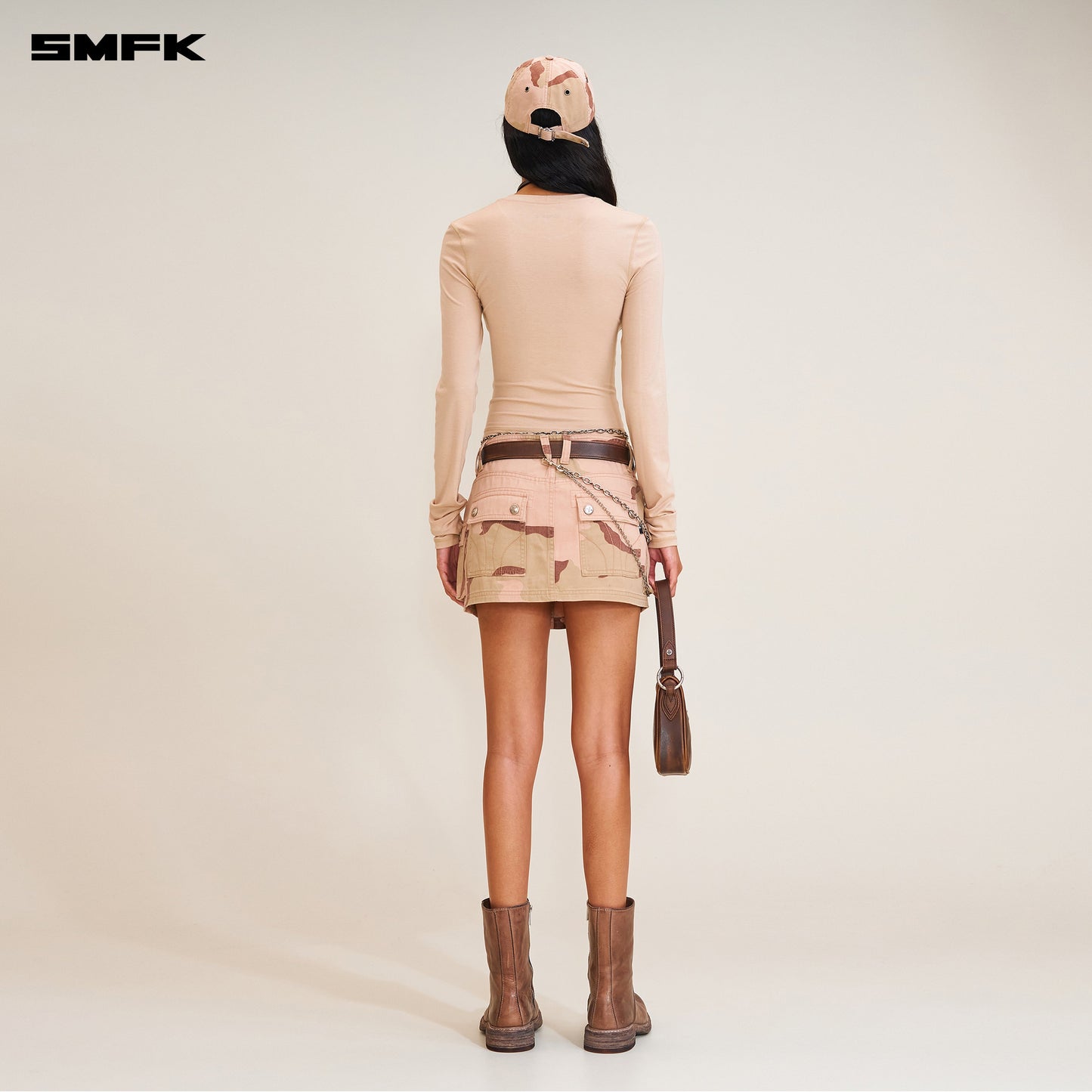 SMFK Compass Original Badge Slim-Fit Sports Pullover Sand