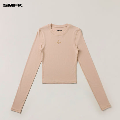 SMFK Compass Original Badge Slim-Fit Sports Pullover Sand