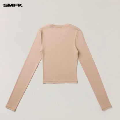 SMFK Compass Original Badge Slim-Fit Sports Pullover Sand