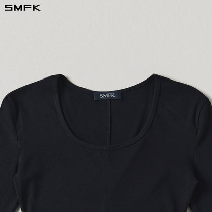 SMFK Myth Aeolus Slim Pullover Cotton+Fiber+Acrylic+Silk Wild Black
