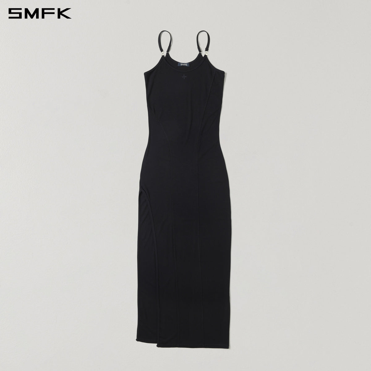 SMFK Myth Aeolus Slit Dress Regenerated Cellulose Fiber+Acetate+Spandex Wild Black