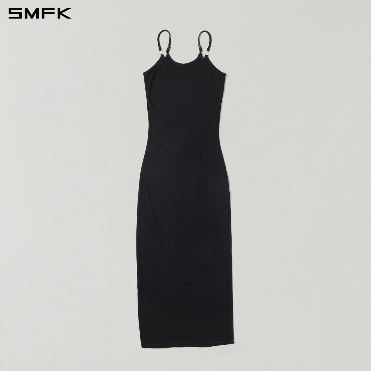 SMFK Myth Aeolus Slit Dress Regenerated Cellulose Fiber+Acetate+Spandex Wild Black