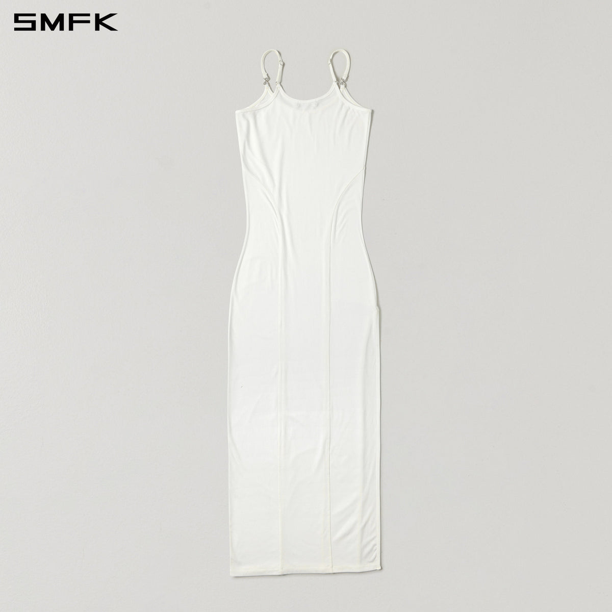 SMFK Myth Aeolus Slit Dress Regenerated Cellulose Fiber+Acetate+Spandex Cloud White