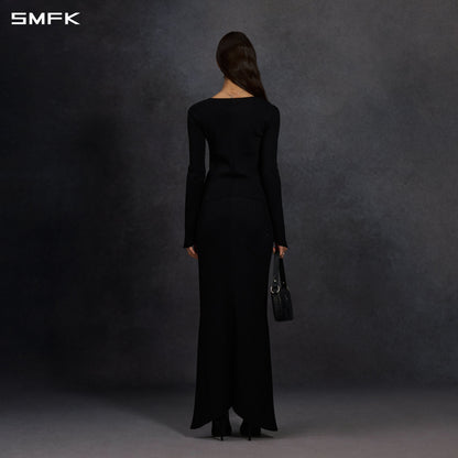 SMFK Myth Seer Knit Pullover Silk+Lenzing Tencel+Cotton Wild Black