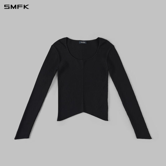 SMFK Myth Seer Knit Pullover Silk+Lenzing Tencel+Cotton Wild Black