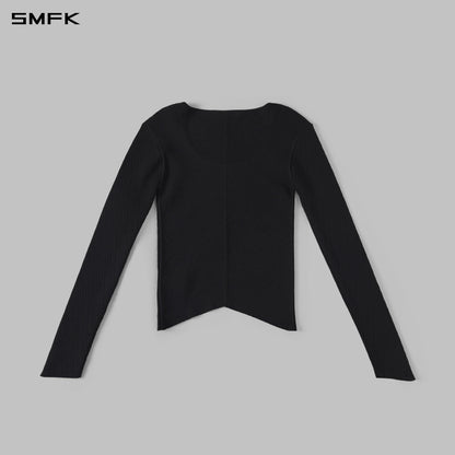 SMFK Myth Seer Knit Pullover Silk+Lenzing Tencel+Cotton Wild Black