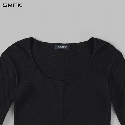 SMFK Myth Seer Knit Pullover Silk+Lenzing Tencel+Cotton Wild Black