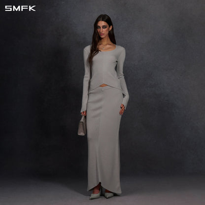SMFK Myth Seer Knit Pullover Silk+Lenzing Tencel+Cotton Glacier Grey