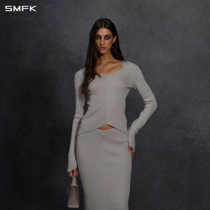 SMFK Myth Seer Knit Pullover Silk+Lenzing Tencel+Cotton Glacier Grey